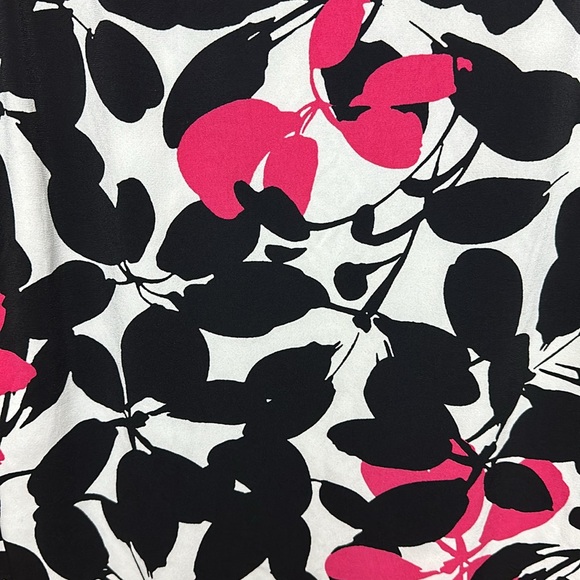 Jones Studio Separates size large black, pink and white leaf pattern - Picture 5 of 6